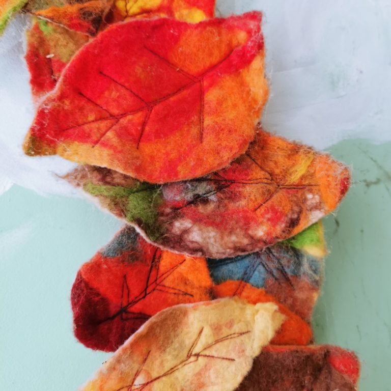 Art in the landscape Leaf Tornado! (Feltmaking Calderdale