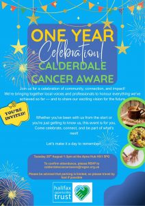 One Year Celebration Day 26th August - Calderdale Cancer Aware