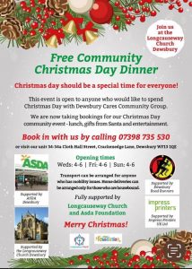 Poster for Dewsbury Cares 2025 Christmas Day