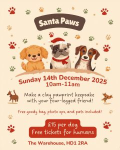 Poster for Santa Paws Sunday 14th December