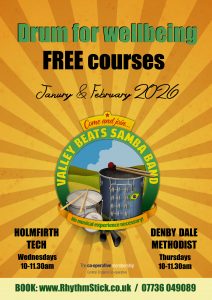 Drum for Wellbeing courses January 2026