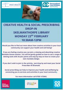 Drop in session Skelmanthorpe Library Monday 23rd February