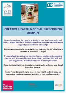 Drop in session Heckmondwike Library Friday 13th February