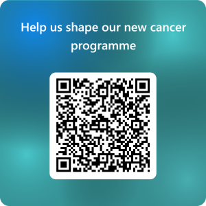 Scan the QR code to launch survey for our new cancer programme