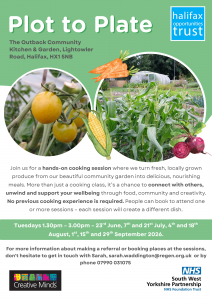 Plot to Plate cooking sessions at Outback Community Kitchen and Garden